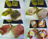 Foto del paso 3 de la receta: Tosta de lomo, pimiento, jamón y huevo de codorniz