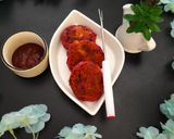 A picture of step 6 of Beetroot Tikki.