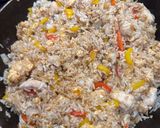 A picture of step 6 of Chicken egg fried rice.