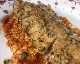 Foto del passaggio 5 della ricetta MERLUZZO AL LATTE, PANATO E COTTO AL VAPORE, CON SALSA DI POMODORI