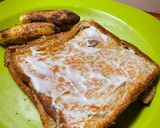 Foto langkah ke 3 dari resep Roti Panggang Teflon dengan Mayo dan Selai.