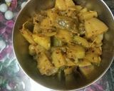 A picture of step 5 of Kachha kele ki sabji.