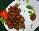 A picture of step 8 of Moong dal pakode.