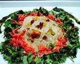 A picture of step 4 of Rice mini stuff chilla.