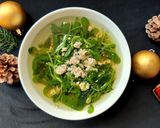 Hình bước làm 2 của món Canh cải con nấu thịt bằm