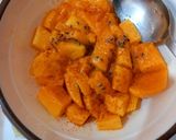 A picture of step 3 of Mango cubes with balangoo🥭🥭.