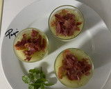 Foto del paso 4 de la receta: Vasitos de melón triturado con menta y taquitos de jamón 🍈