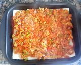 Foto del paso 6 de la receta: Lasaña con lomito ahumado, queso y vegetales #Mercado