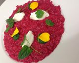 Foto del passaggio 3 della ricetta Risotto rape rosse e purea di spinaci con cream fraiche