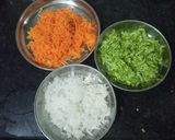A picture of step 1 of Tricolour Salad.