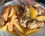 Foto del paso 4 de la receta Conejo a la naranja con patatas fritas