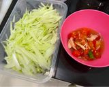 รูปขั้นตอนการทำที่ 4 ของ ส้มตำไทยคีโต (ฟักแม้ว)