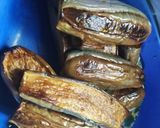 A picture of step 1 of Curd brinjal.