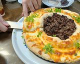 A picture of step 8 of Cheese Korean Bulgogi Pizza.