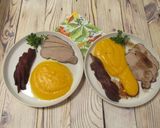 Vaddisznókaraj 🦌, vörösboros 🍷 körtével 🍐 és ➕ sütőtök 🎃 pürével 🍽️ recept fázis 8 fotója