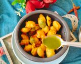 A picture of step 5 of Ram laddu (Moong dal pakoda / laddu).