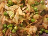 Cabbage with peas