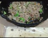 A picture of step 1 of Qeema samosa.