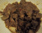 A picture of step 1 of Kidney/heart sauce.