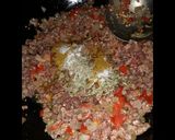 A picture of step 3 of Pasta with minced meat.