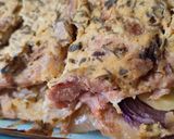 Mustáros karaj krumpliágyon recept fázis 5 fotója