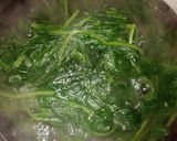 A picture of step 1 of Palak paneer.