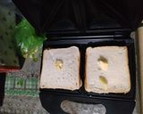 A picture of step 3 of Veg cheese toast sandwich.