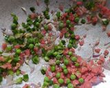 A picture of step 1 of Mixed Veg Hot and Sour Soup.