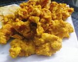 A picture of step 6 of Fish pakoras with grilled potatoes.