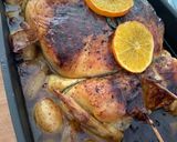 Foto del paso 6 de la receta: Pollo relleno de membrillo, manzana y cebolla🎄