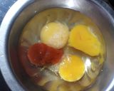 A picture of step 4 of Italian egg soup.