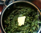 A picture of step 4 of Sarson ka Saag.
