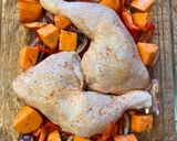 A picture of step 4 of Roasted Chicken with Sweet Potatoes and Vegetables.