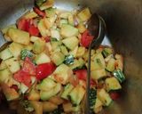 A picture of step 4 of Bhandara style kaddu ki sabzi.