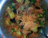 A picture of step 6 of Okra and eggplant vegetable broth.