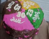 Foto langkah ke 3 dari resep Kue brownies ulang tahun.