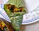 A picture of step 3 of Colocasia leaves (Patra)Samosa.