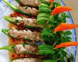 Hình bước làm 4 của món Thịt nhồi đậu bắp
