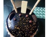 A picture of step 9 of Eggless chocolate cake.