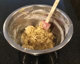 A picture of step 5 of Mega Caramel N&M Chovolate Chunk Cookies.