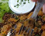 Une image de l'étape 7 de 🍠Patate douce croustillante chapelure Panko paprika fumé sauce Feta miel ail confit.