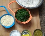 A picture of step 1 of Crispy Methi Masala Puri.
