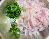 A picture of step 1 of Onion Dosa.