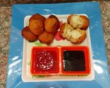 A picture of step 1 of Cheese aloo bonda /cheese potato bonda.