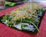 Foto del paso 2 de la receta: Makis de crema de queso de cabra con rúcula, germinados y fresas