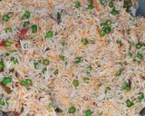 A picture of step 7 of Green Peas biryani.