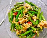 Gambar langkah 3 resipi Kacang Panjang Goreng Telur.