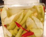 Hình bước làm 3 của món Bạc hà (dọc mùng) muối chua