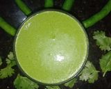 A picture of step 4 of Dhaniya chutney.