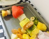 Foto del paso 2 de la receta: Brochetas de frutas con Fudge de Chocolate 🥝🍊🍋🍌🍍🍏🍓🍫